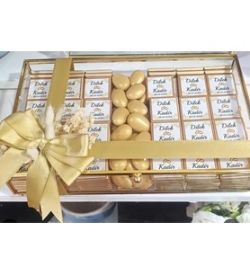 cam kutulu hediyelik sipecial çikolata